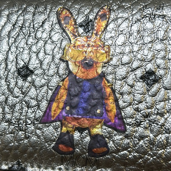 Brand New in Box Authentic MCM Rabbit Mini Visetos Metallic Wallet - Picture 4 of 16